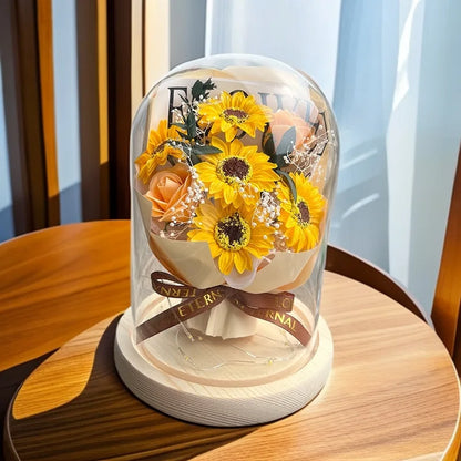 Eternal Rose Starry Glass Dome Decor