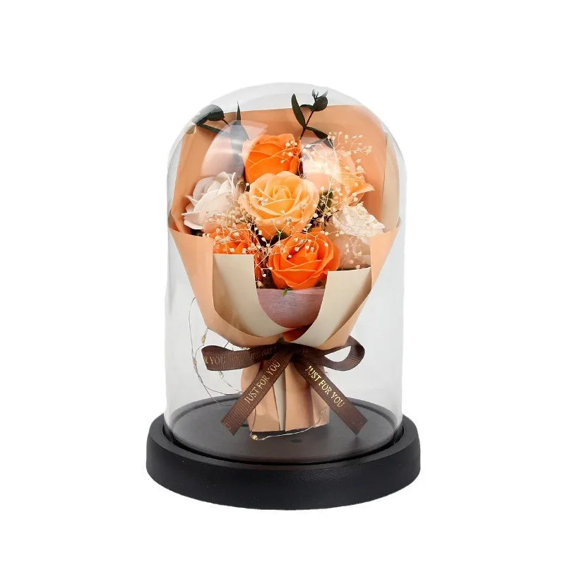 Eternal Rose Starry Glass Dome Decor