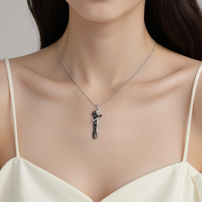 Personalized Embrace Couple Necklace Set