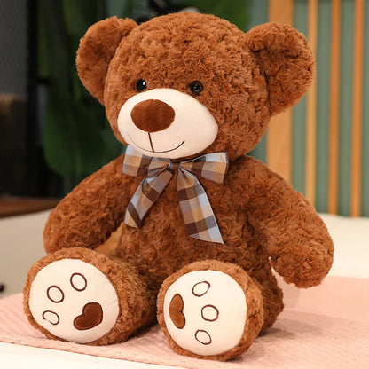 Classic Teddy Bear Plush with Bow Tie