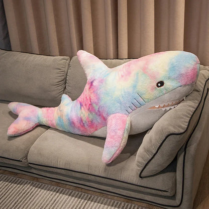 Kawaii Shark Plush Toy - Soft, Colorful, Perfect for Kids' Gifts!
