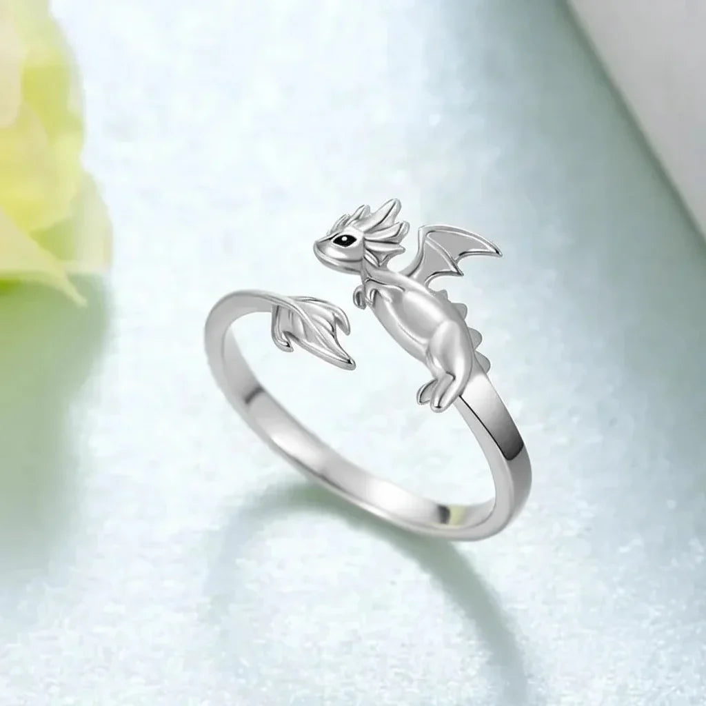 Delicate Adjustable 925 Sterling Silver Ring with Cubic Zirconia