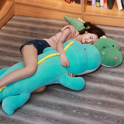 80cm Dinosaur Plush - Soft Cartoon Crocodile Pillow for Kids