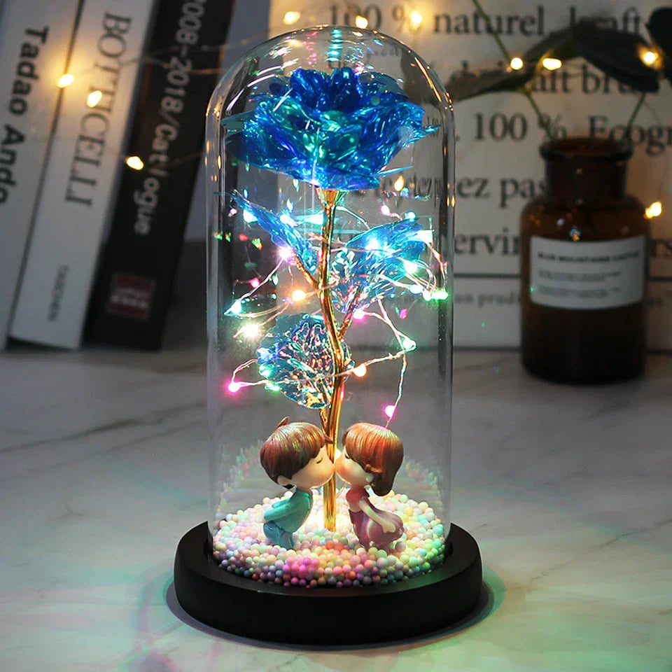 LED Enchanted Galaxy Rose in Dome - Romantic Gift