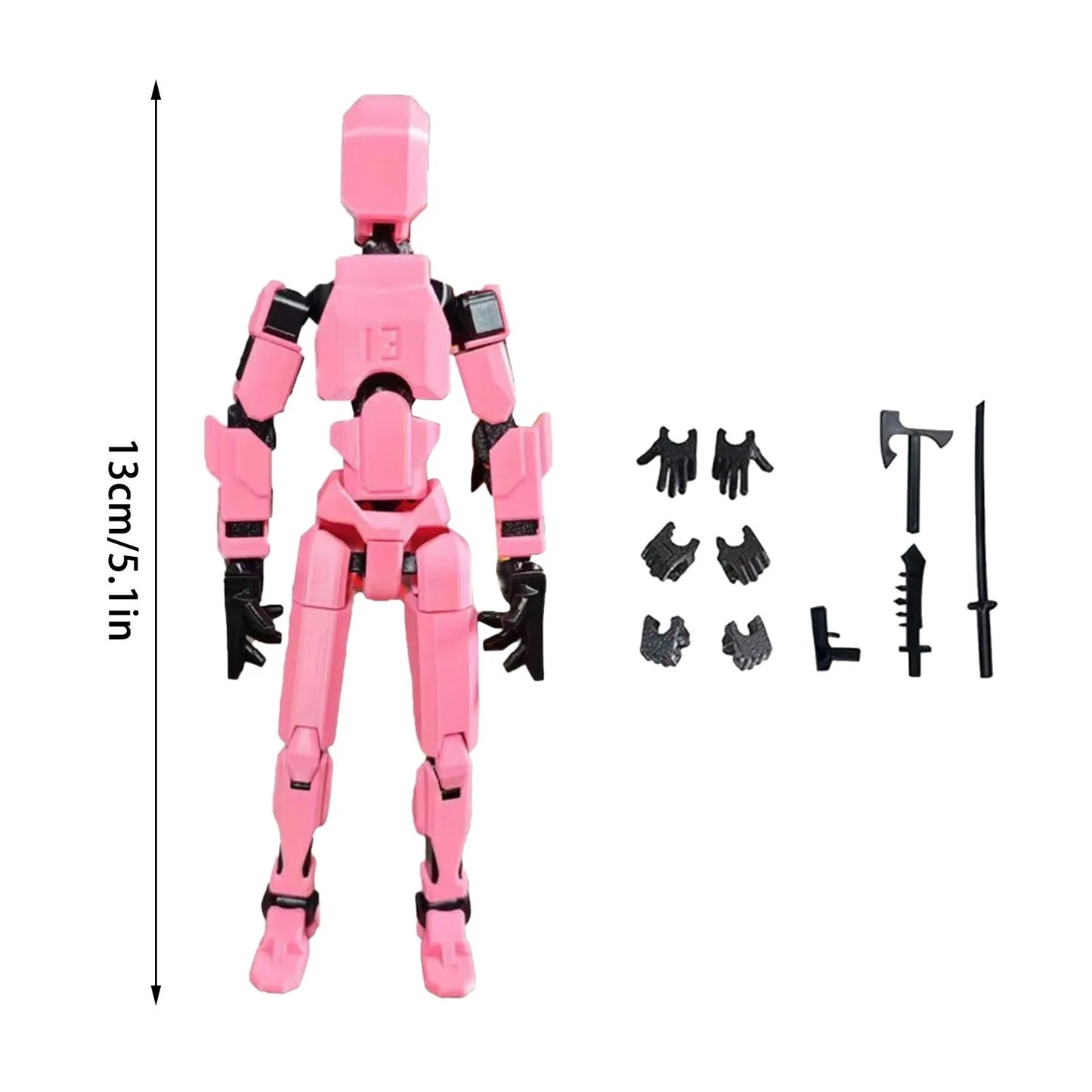 Lucky 13 Figure Toys Dummy 3D Printed Movable Shapeshift Robot Action Figuras