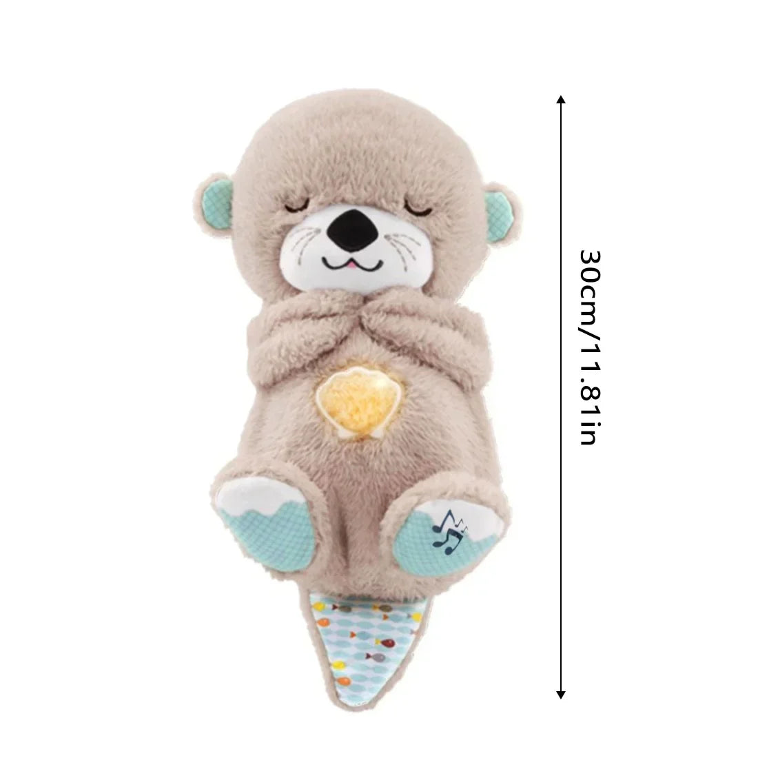 Breathing Otter Plush Toy: Soothe Baby with Lights & Sounds