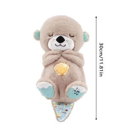 Breathing Otter Plush Toy: Soothe Baby with Lights & Sounds