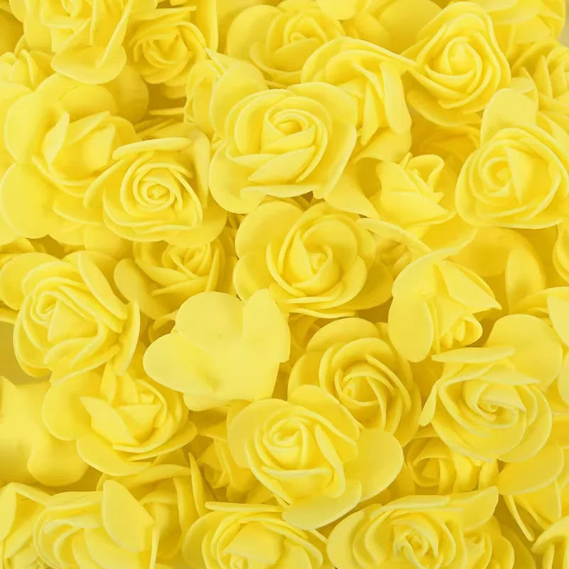 Foam Rose Heads 3.5cm - DIY Artificial Flowers for Wedding, Valentine's Day, and Home Decoration