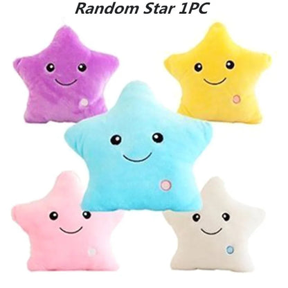 Luminous Star Plush Pillow - Soft, Colorful LED Cushion for Kids