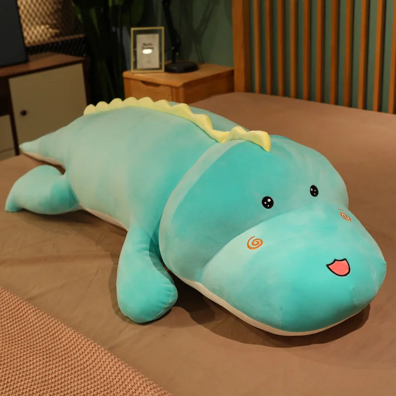 80cm Dinosaur Plush - Soft Cartoon Crocodile Pillow for Kids