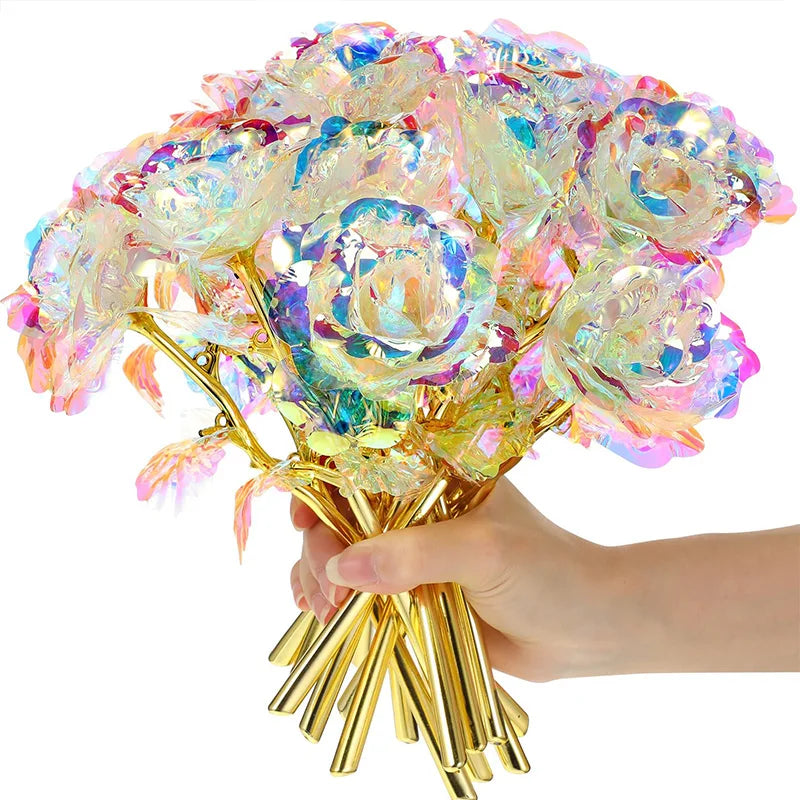 24K Gold Foil Rose Artificial Flower for Valentine's Day and Special Occasions