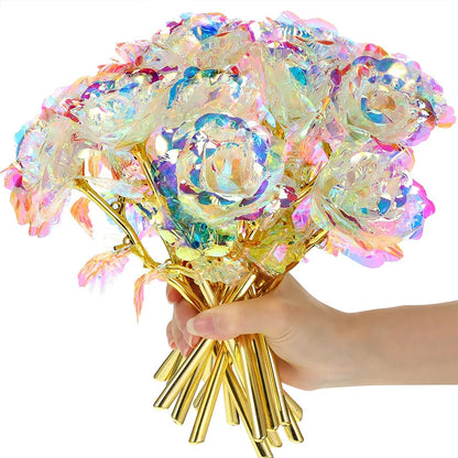 24K Gold Foil Rose Artificial Flower for Valentine's Day and Special Occasions