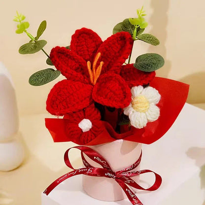 Handcrafted Crochet Rose Bouquet