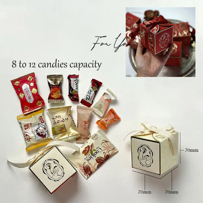 Luxury Gold Wedding Candy Boxes 400PCS Paper Gift Box