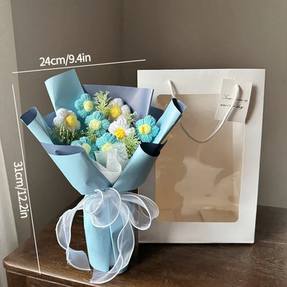 Eternal Crochet Flower Bouquet for Graduation, Birthday, and Valentine's Gifts