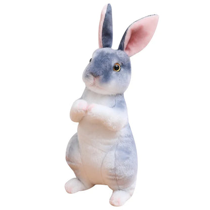 Cute Plush Rabbit Doll - Adorable Squat & Standing Huggable Gift for All Ages