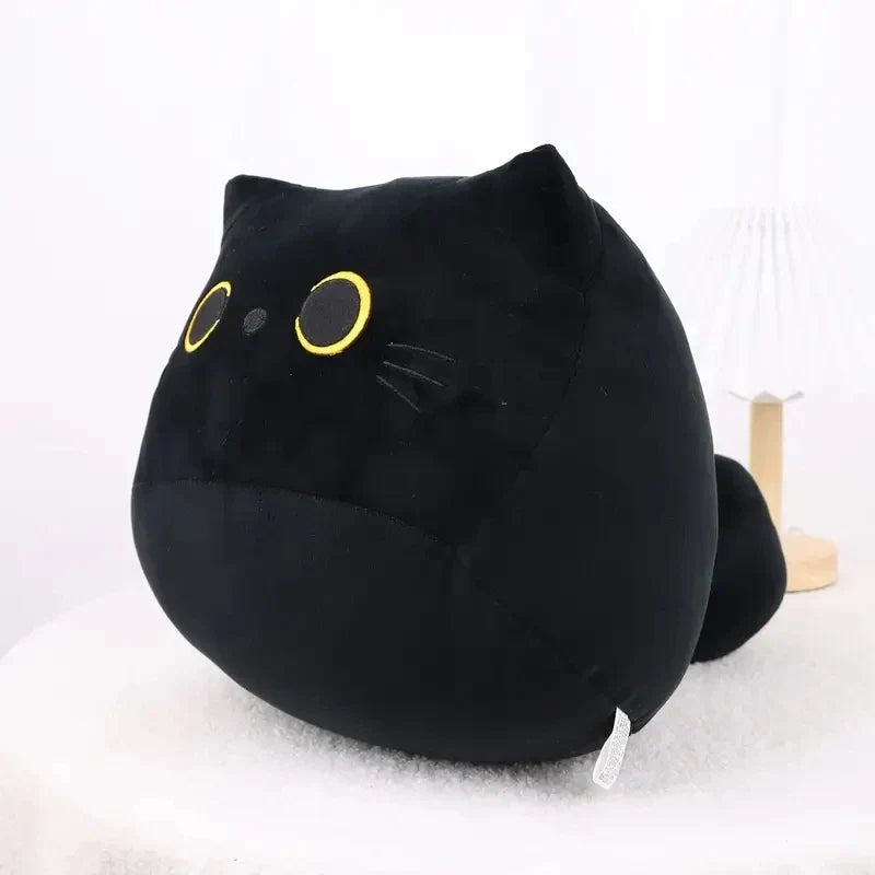 Kawaii Black Cat Plush Pillow - Soft, High-Quality Toy for Kids & Decor