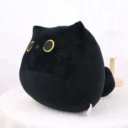 Kawaii Black Cat Plush Pillow - Soft, High-Quality Toy for Kids & Decor