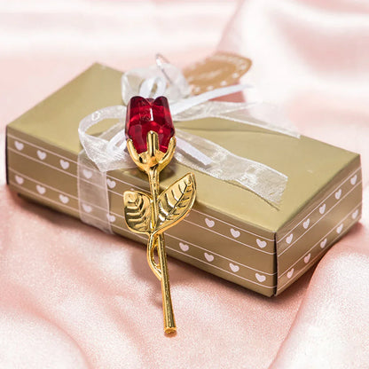 Crystal Rose Artificial Flower - Mother's Day & Anniversary Gift