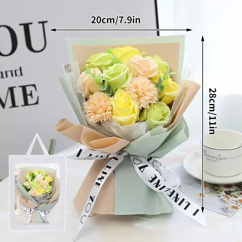 Pink Soap Rose Preserved Bouquet