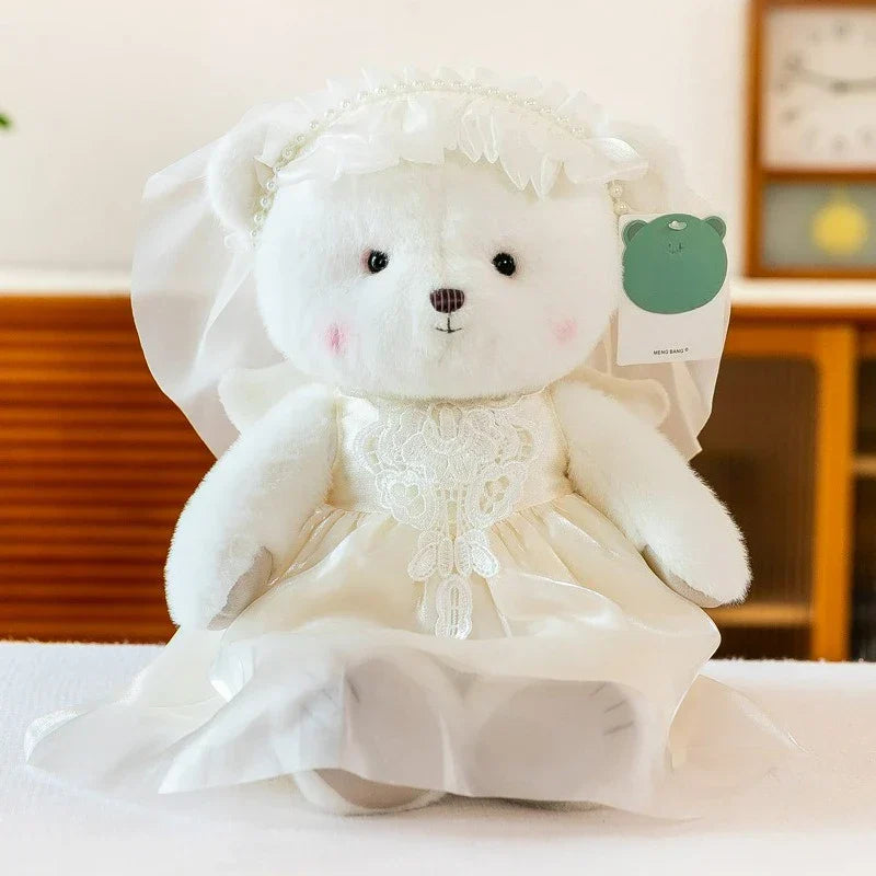 Wedding Teddy Bear Couple Plush Bride and Groom Doll
