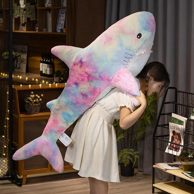 Kawaii Shark Plush Toy - Soft, Colorful, Perfect for Kids' Gifts!