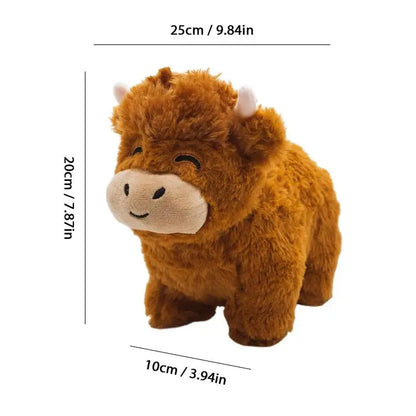 Fluffy Highland Cow Plush Toy - Adorable 7.87 Stuffed Animal Gift