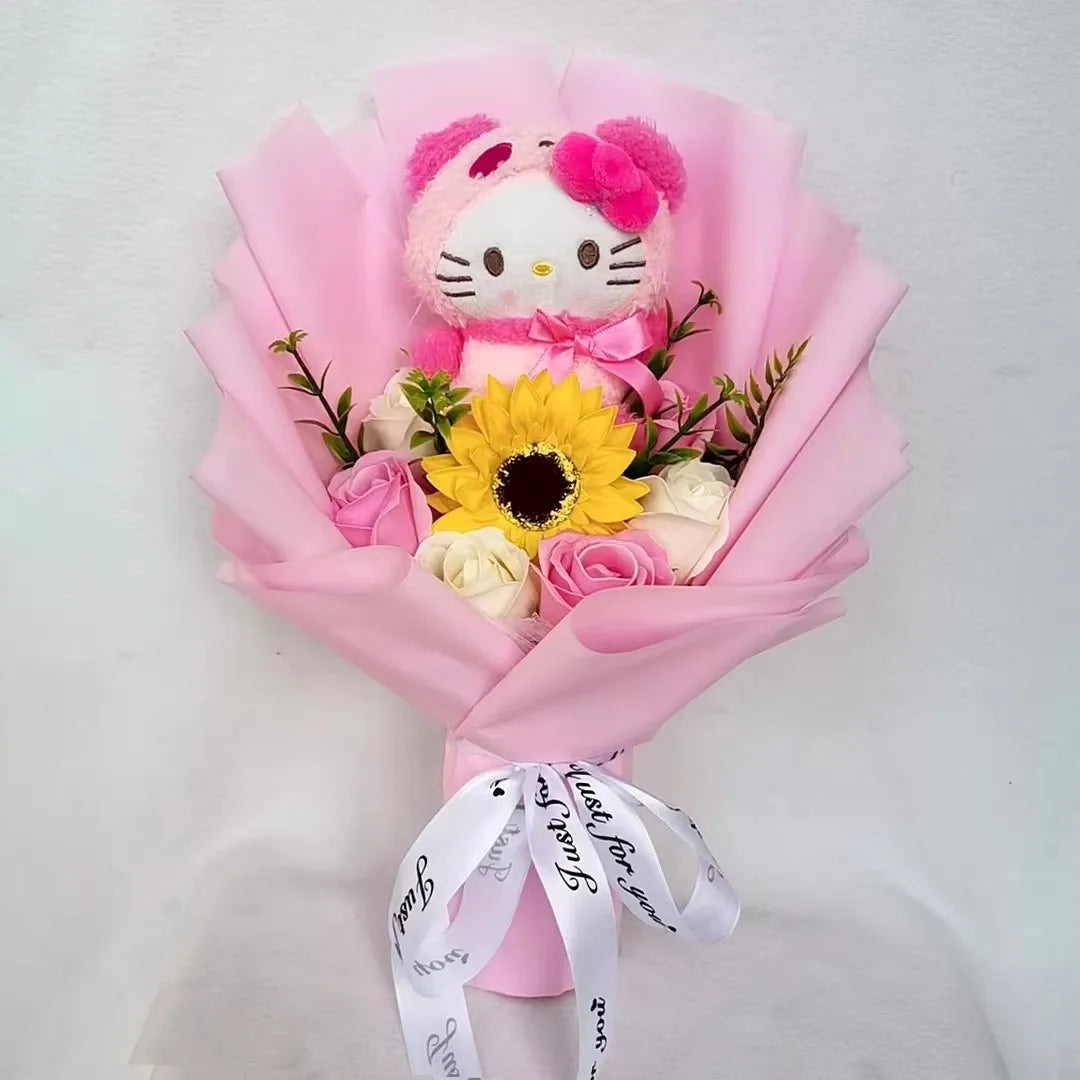 Kuromi Plush Flower Bouquet Soft Toy Gift for Girls
