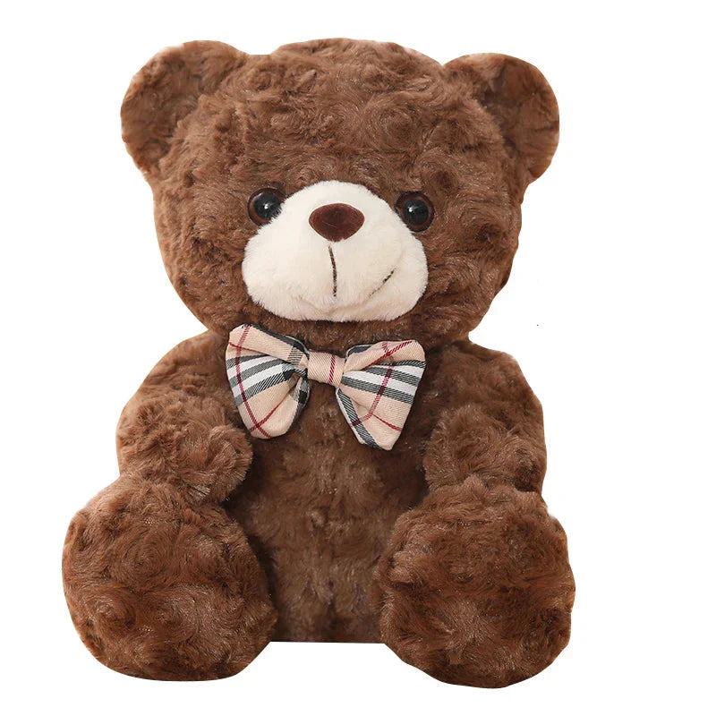 Kawaii Teddy Bear Plush Toy with Bow 25/35cm Soft Stuffed Animal for Gift