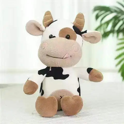 Cute 26CM Cartoon Milk Cow Plush Doll - Soft Stuffed Animal Pillow Toy