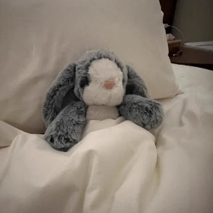Soot Bonnie Rabbit Plush Doll - Soothing Companion with Red Ribbon
