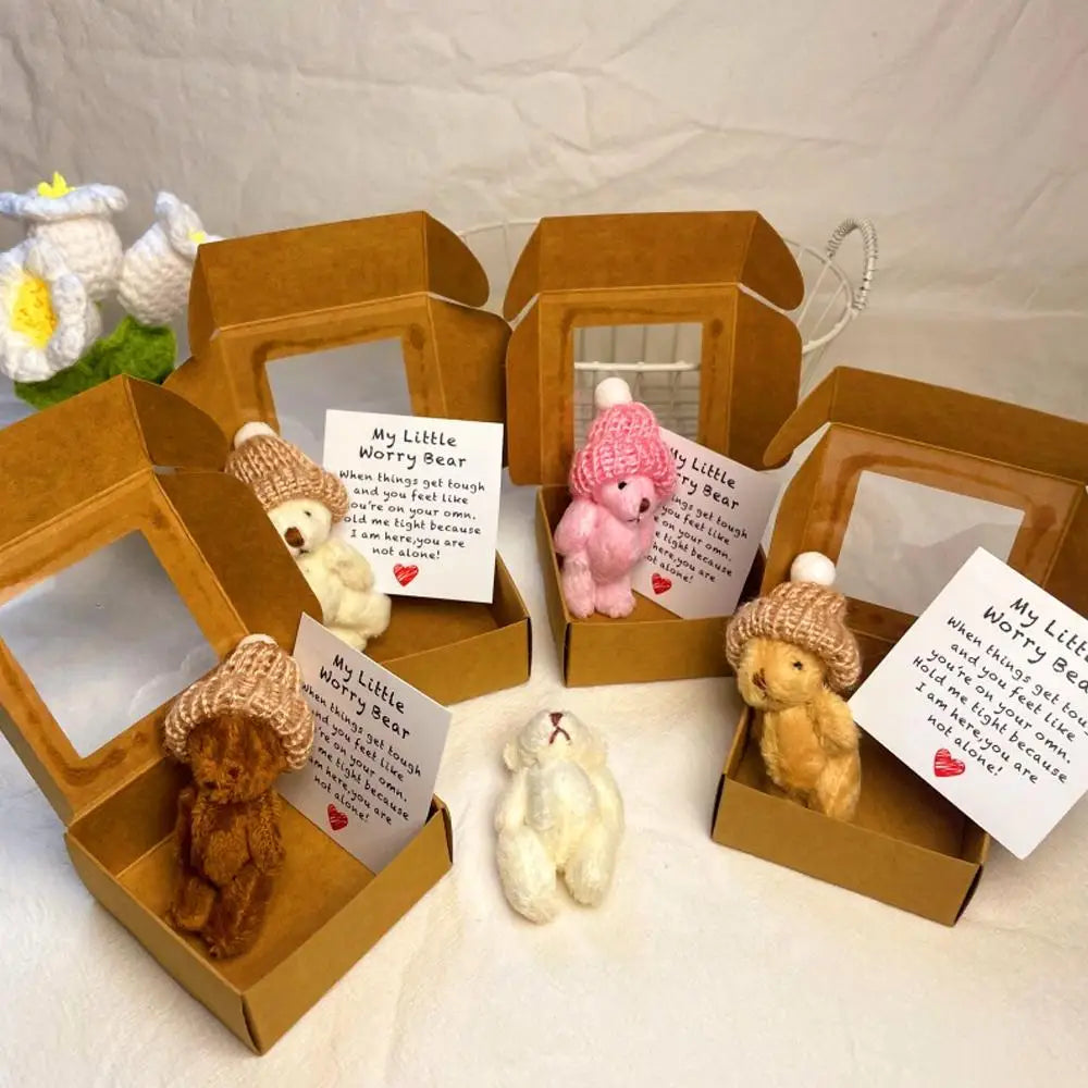 Mini Plush Teddy Bear Gift Box with Inspirational Card