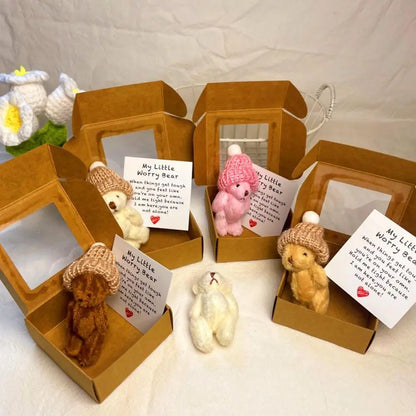 Mini Plush Teddy Bear Gift Box with Inspirational Card