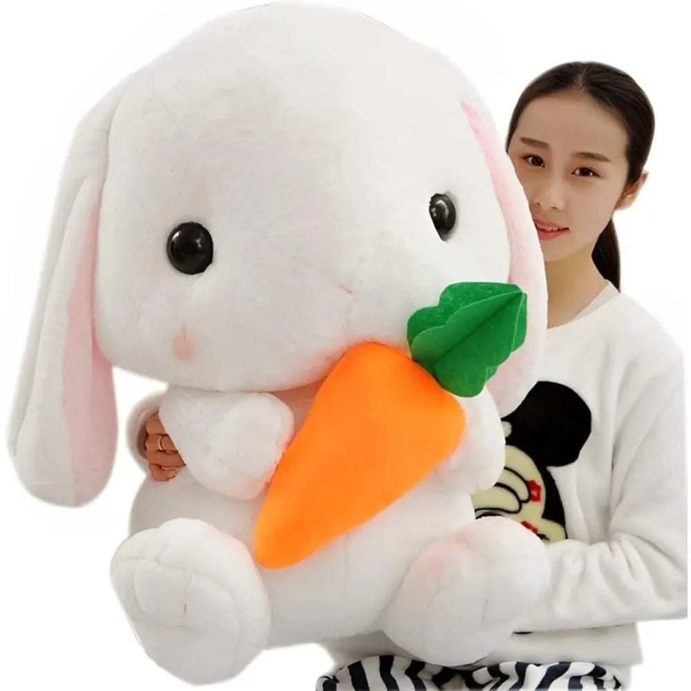 Easter White Rabbit Plush Toy with Carrot