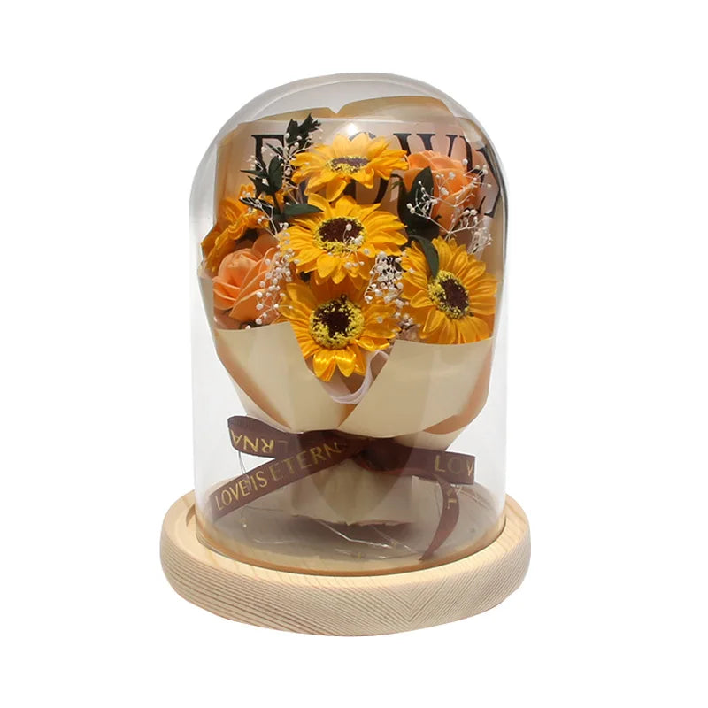 Eternal Rose Starry Glass Dome Decor