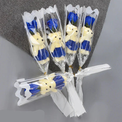Artificial Rose Bear Soap Flower Bouquet
