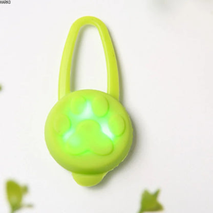 LED Glowing Dog Collar with Pendant Night Safety