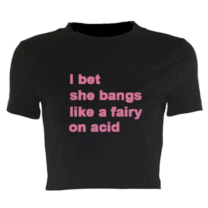 Pink Text Graphic Tee