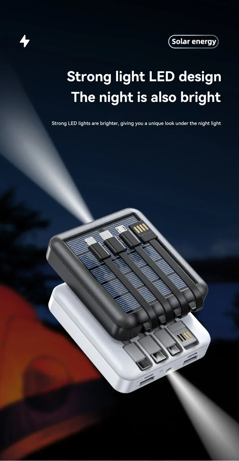 4 In 1 Solar Charging Power Bank