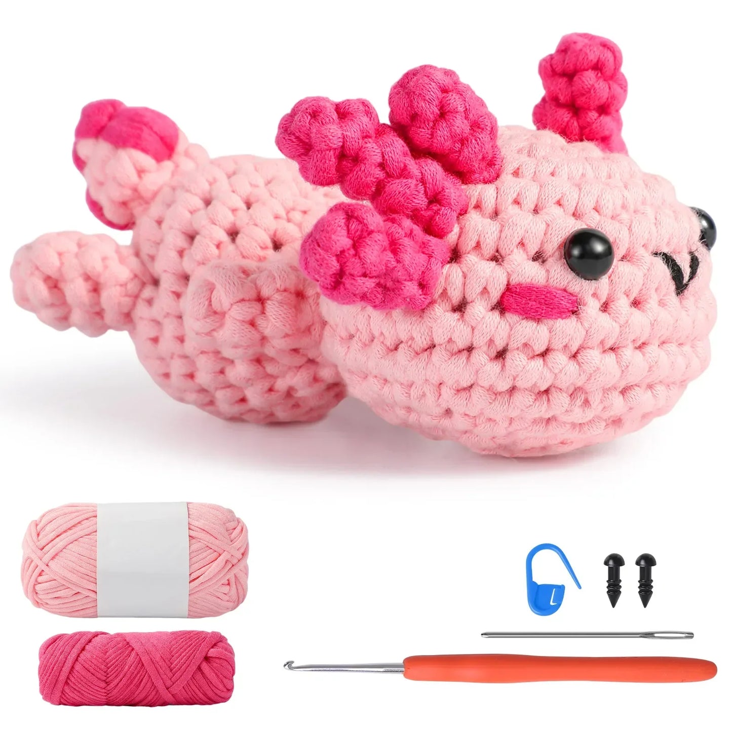 Animal DIY Crochet Kit: Easy Plush Doll with Quality Yarn & Needles