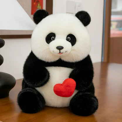 Love Panda Heart Plush Doll