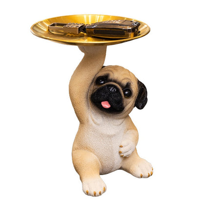 Pug Butler Statue