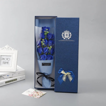 Artificial Rose Flower Set in Gift Box for Home Decoration