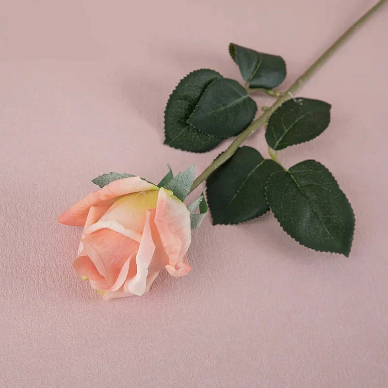10-Piece Real Touch Moisturizing Rose Bud Artificial Flowers for Wedding and Home Decor