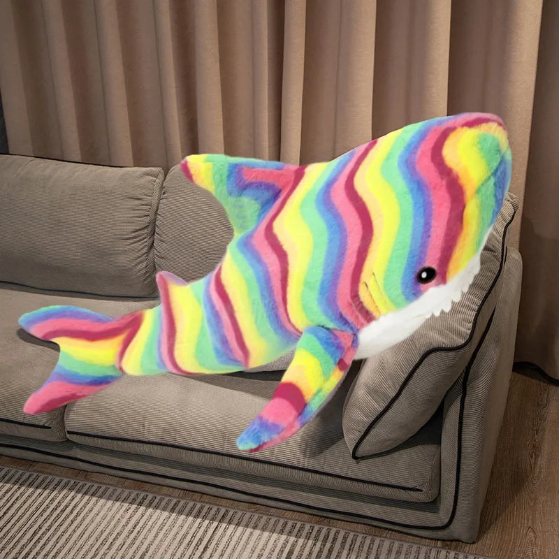 Kawaii Shark Plush Toy - Soft, Colorful, Perfect for Kids' Gifts!