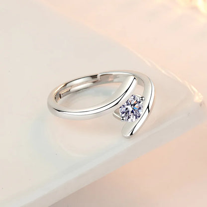 925 Sterling Silver Zircon Statement Ring