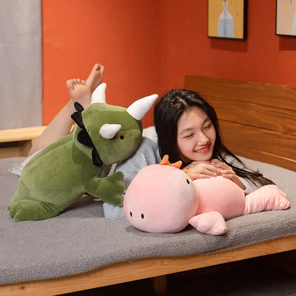 Cute Dinosaur Weighted Plush Toy - Soft Stuffed Pillow for Kids' Gifts