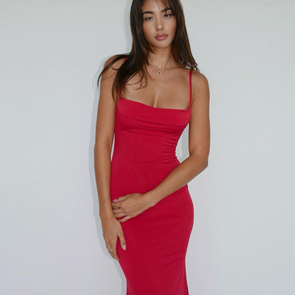 Strappy Backless Bodycon Maxi Dress