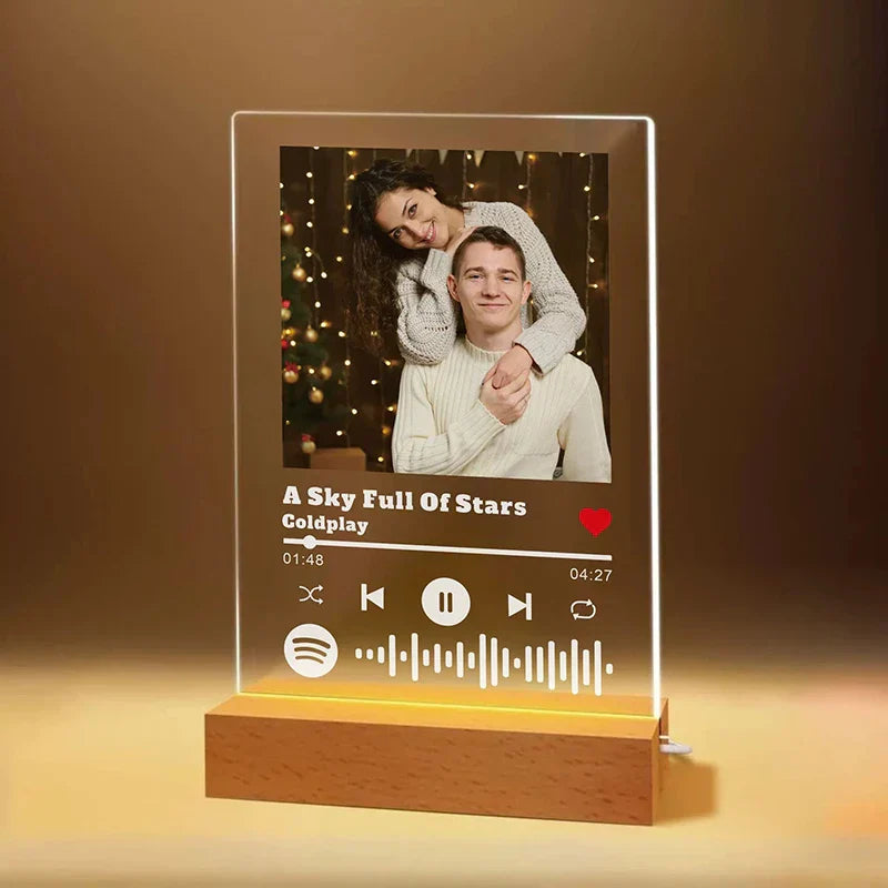 Personalized Music Photo Acrylic LED Plaque