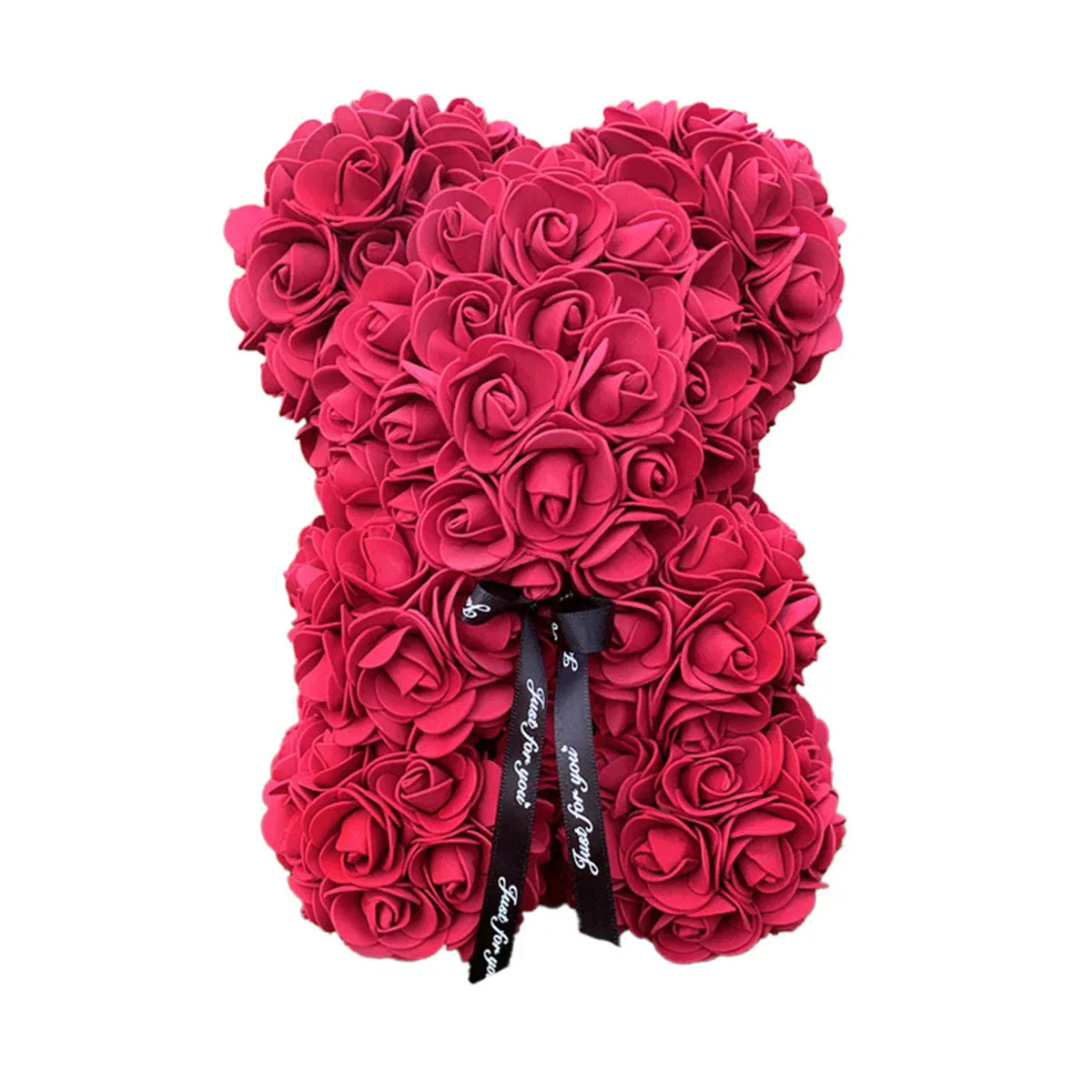 25 cm Rose Teddy Bear Artificial Foam Flower Gift